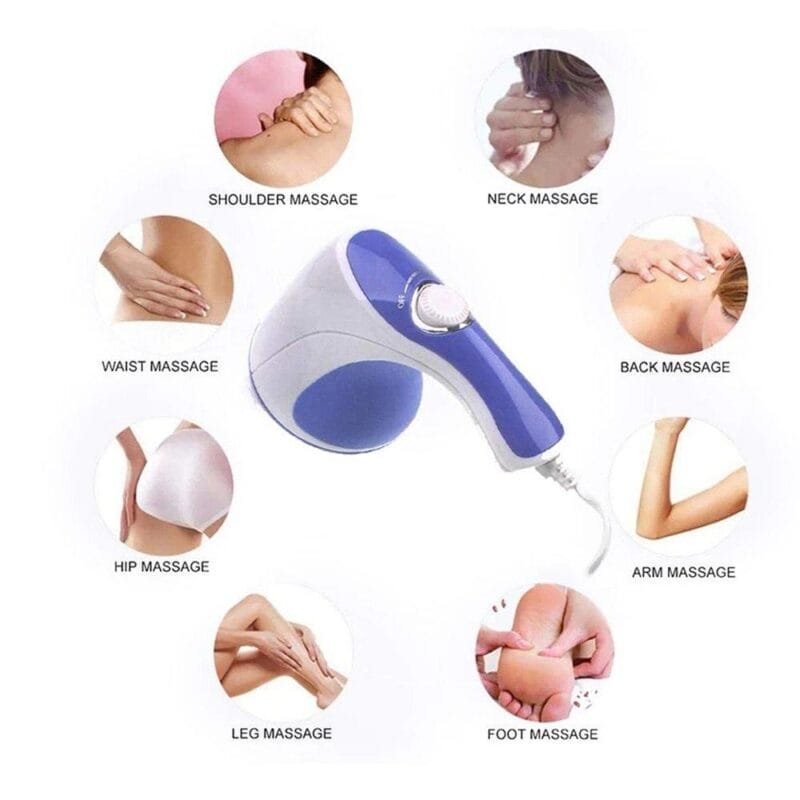 4 in 1 Relax & Spin Tone Vibration Electric Massager  / Electronic Relax and Spin Body Massager with Different Heads - Image 6