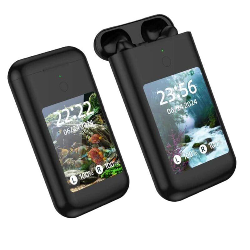 TF20 Box 3in1 Earbuds With Power Bank & Multimedia Display (Random Color)