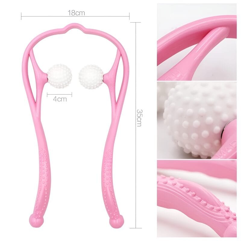 Manual Neck Massager For Cervical pain, deep Tissue | Handheld Massager Tool for Legs Waist Neck and Shoulder (Random color) - Image 7