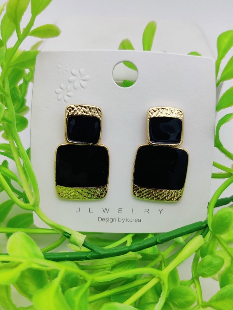 Imported Geometric Glamorous Earrings – Bold Style Redefined! | Earrings For Girls  | Earrings For Women - Image 3