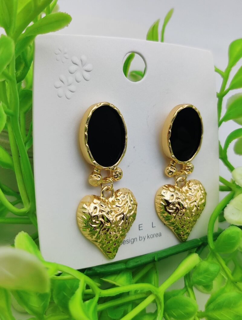 Imported Exquisite Heart Charm Statement Earrings | Earrings For Girls | New Design Earrings | Earrings For Women - Image 4