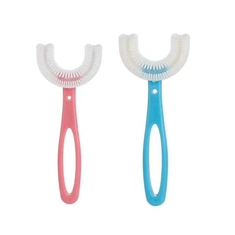 Big Size Baby Toothbrush Toddlers Teeth Cleaning Brush Kids U Shaped Toothbrush - Image 3