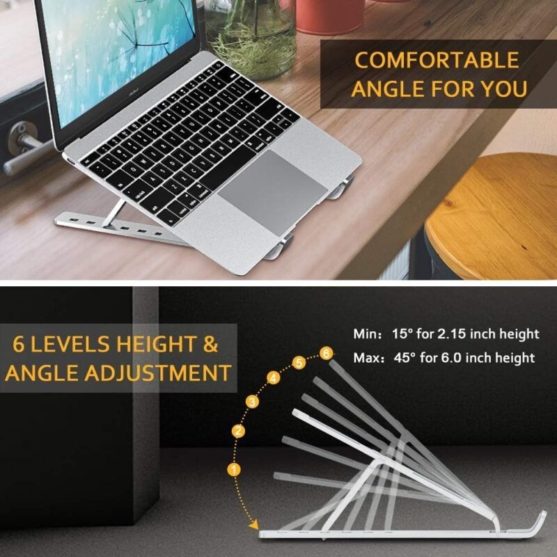 Adjustable Portable Folding Notebook Stand | Foldable Laptop Stand | Laptop Table | Best Quality Laptop Stand - Image 6