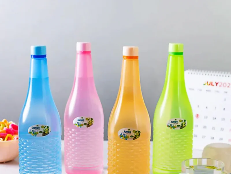 Pack Of 4 Plastic Jumbo Water Bottles SWater Drink Bottles - Image 5