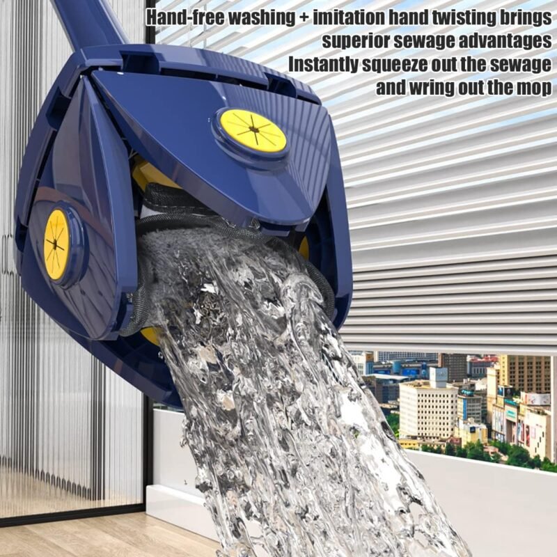 Cleaning Mop 360? Rotatable Adjustable Corner Mop  Self Squeezing Wringing Mop Multifunctiona Rotating Mop for Floor Wall Window - Image 6