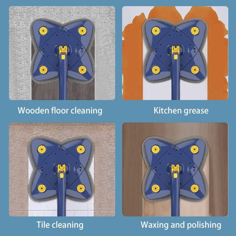 Cleaning Mop 360? Rotatable Adjustable Corner Mop  Self Squeezing Wringing Mop Multifunctiona Rotating Mop for Floor Wall Window - Image 5