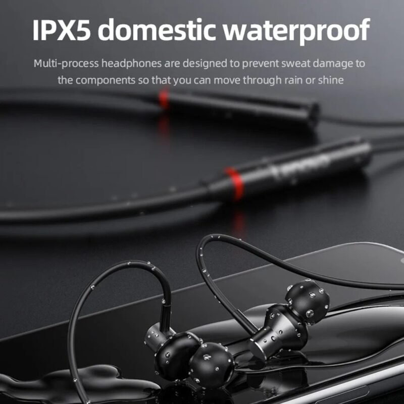 Lenovo HE05X 2 Bluetooth 5.0 Earphones HIFI Magnetic Neckband Headset (black) - Image 3