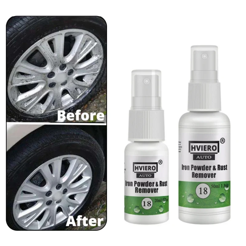 HGKJ-18-60ml Car Paint Wheel Iron Powder Rust Remover Car Logo Rust Spray Cleaner Repair Refurbising Accessories - Image 4