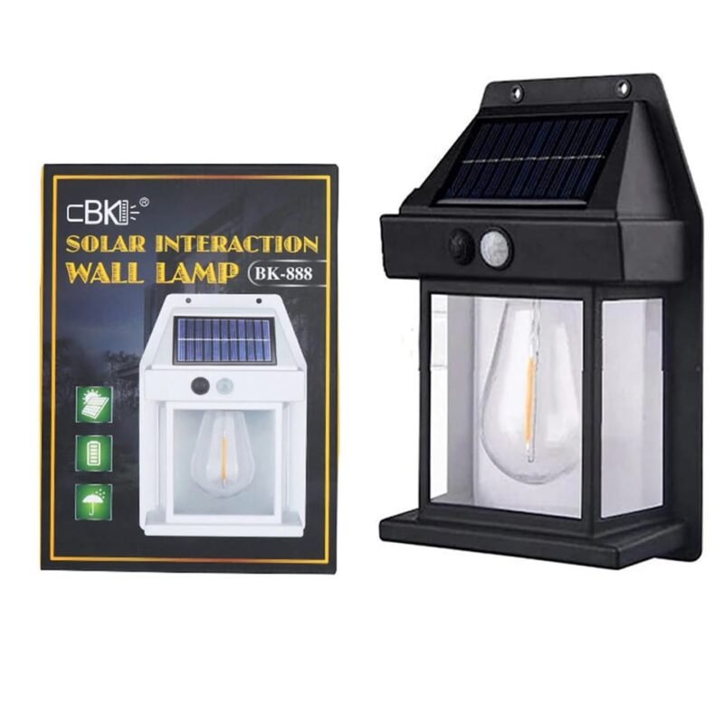 (NW000334) Solar Tungsten Filament Lamp Outdoor Waterproof Intelligent Induction Wall Lamp Courtyard Garden Villa Lighting Night Light