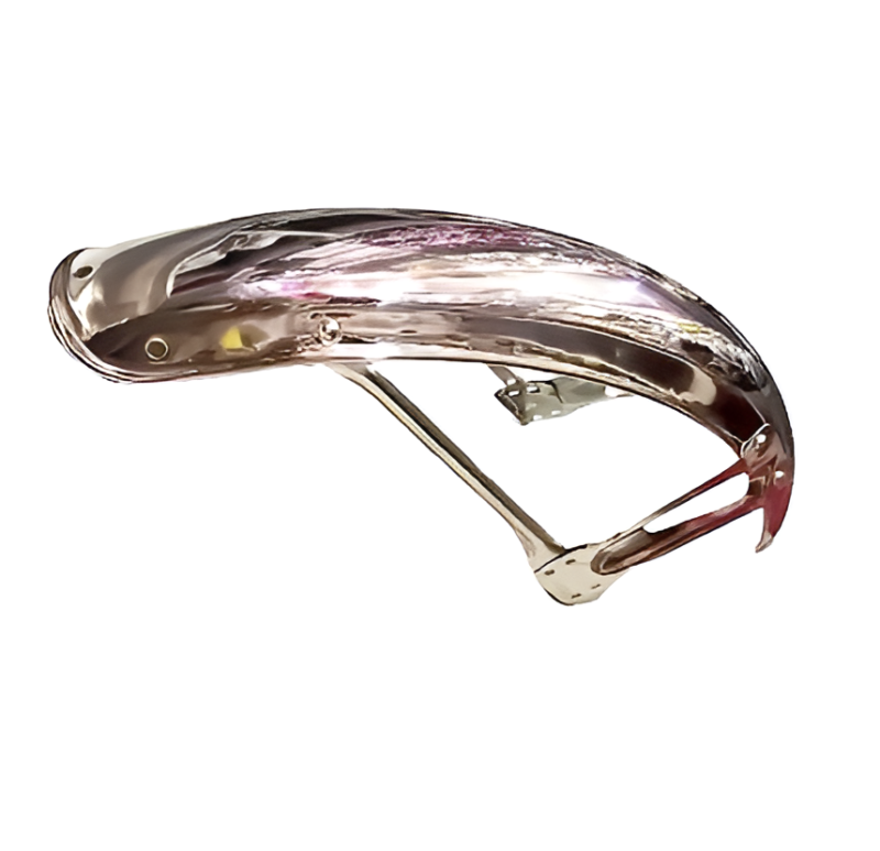 Front Cut Mudguard for 70cc and 125cc cafe racer bikes | Chrome Mudguard metal quality - Image 7