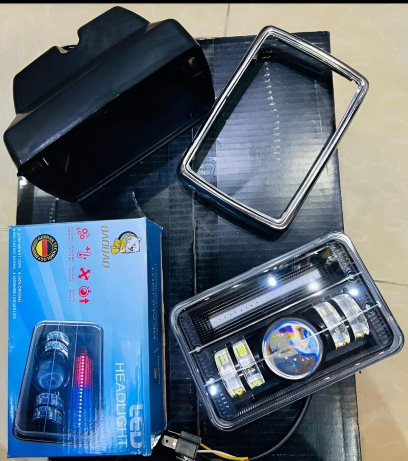 LED Headlight 6 ? 4 / square led light 4 ? 6 for all bikes | motercycle headlight for 125 cg 70cc bikes | sos pattern cg 125 and 70cc - Image 8