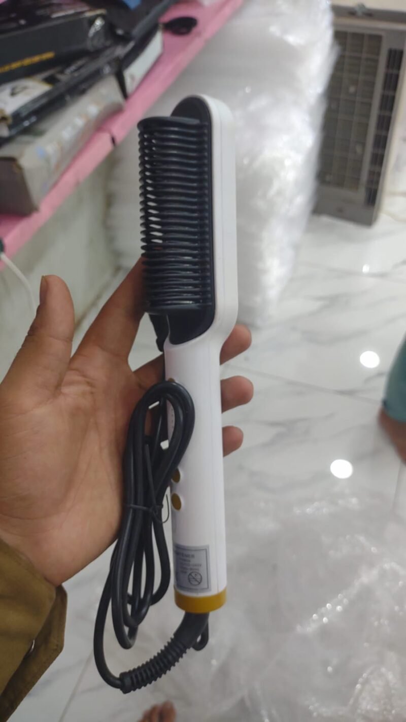 (NW00090) HQT-909B Electric Professional Hair Straightening Brush (random color) - Image 4
