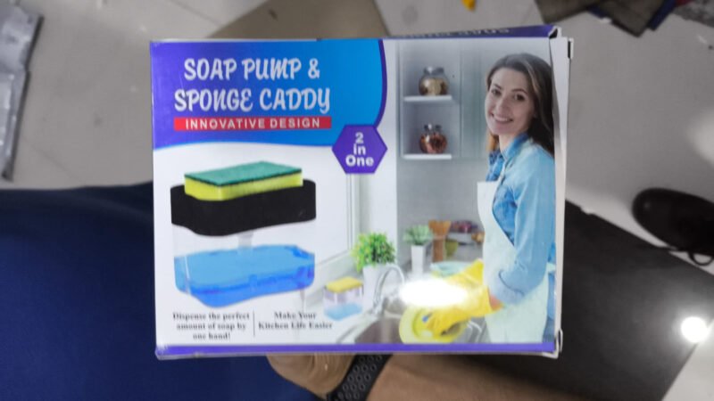 Soap Pump with Sponge Hand Push Water Resistant Portable Dispenser - Image 3