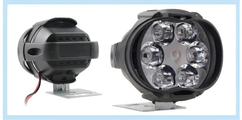 2PCS Work Lights 6 LED Motorcycle Headlight Spot Light Waterproof Super Bright Auxiliary Scooters Universal 12v Led Bar