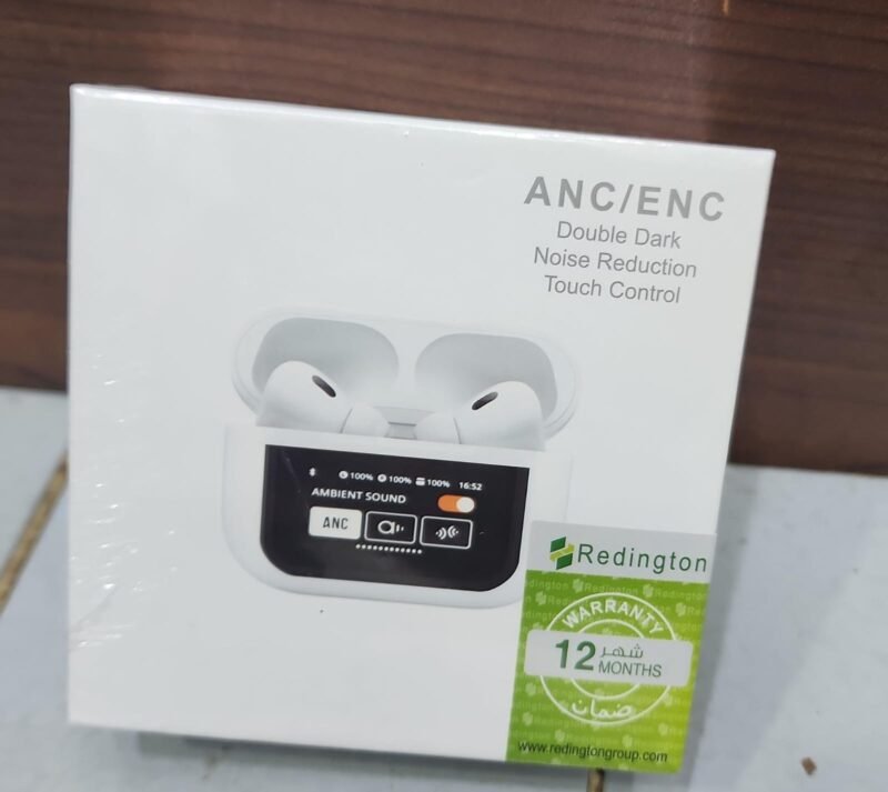 Airpods lcd a9 With Digital Display - ANC And Transparency- Touch Volume Control - Digital Screen - Smooth Display - Games (Color White) - Image 2