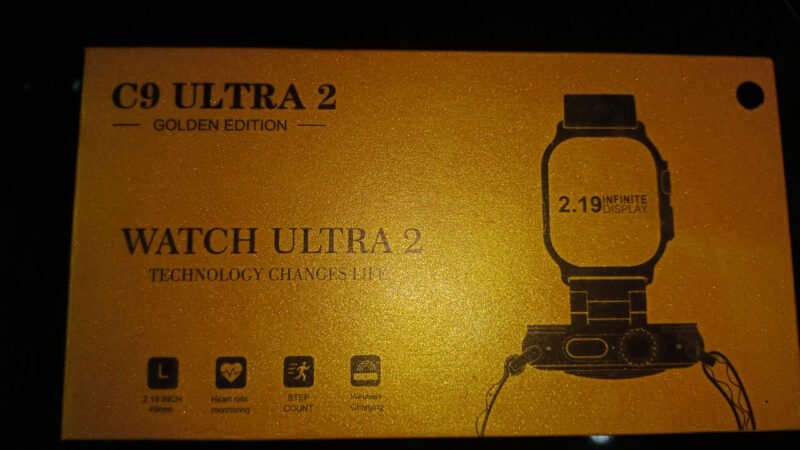 C9 Ultra Max Gold Edition Color Smartwatch 2.1 Inch Screen With Hryfine App - Image 7