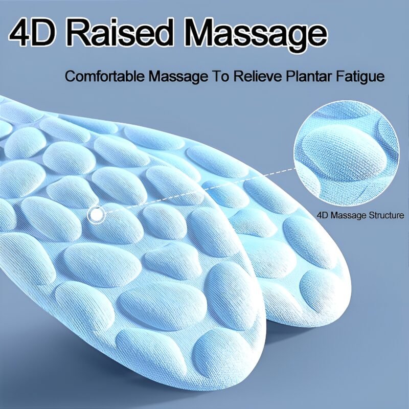 1Pair of Memory Foam Insoles For Pebbles Sole Breathable Cushion Sport Running Insoles For Feet Orthopedic Insoles | For Shoes Women Men Flat Feet Arch Support - Image 4