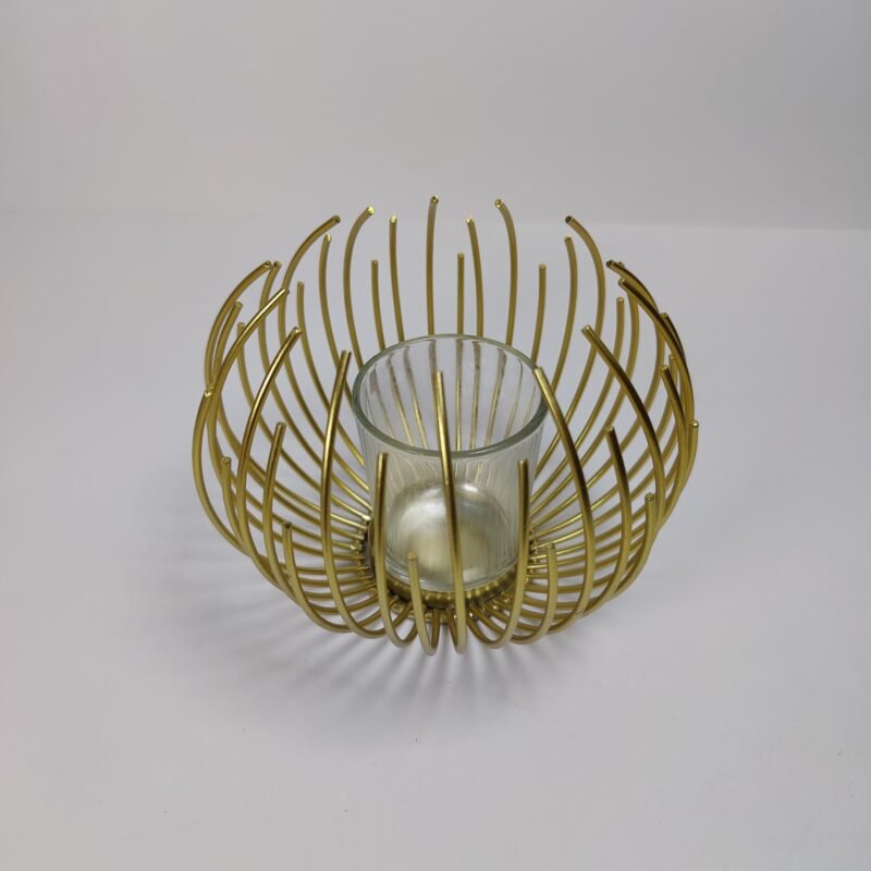 Metal Candle Holder | Iron Geometric Candle Stand For Home Decor - Image 5