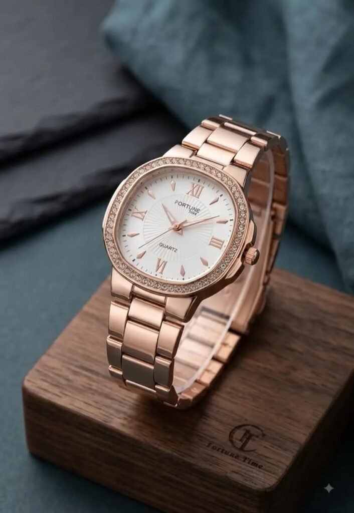 Rose Gold Analog Wrist Watch