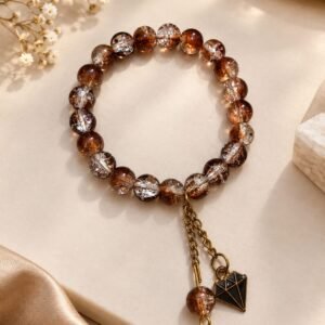 Customizable Crystal Bead Charm Bracelet