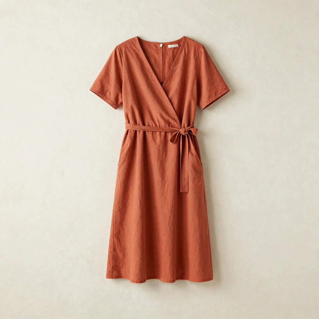 Terracotta Wrap Dress